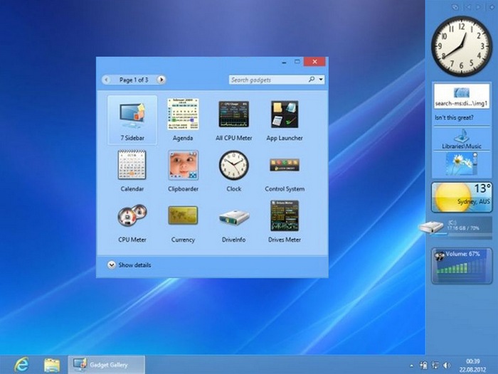 How to Install Gadgets in Windows 8