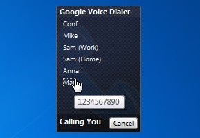 Google Voice Sidebar Gadget