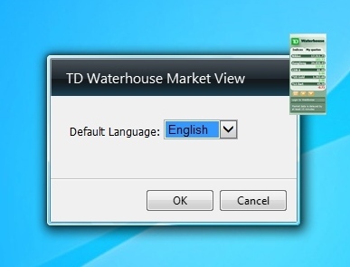 TD Waterhouse Market View settings