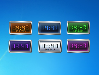 SF Digital Clock Gadget for Windows 7 