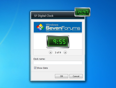 SF Digital Clock settings