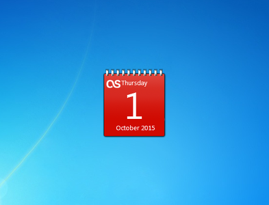 Red Calendar Gadget
