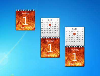 Flame Calendar Gadget for Windows 7