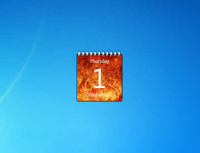 Flame Calendar Gadget