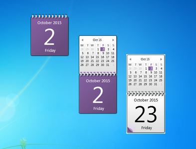 Purple Calendar gadget