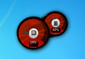 Red Aero CPU Meter